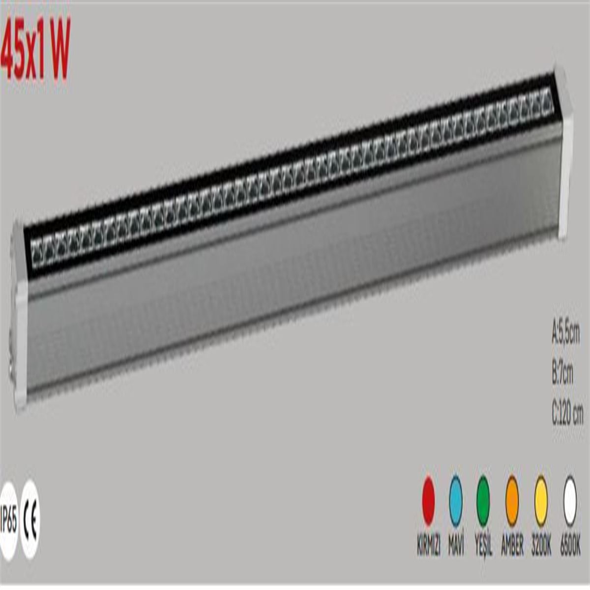45X1 120cm WALLWASHER KIRMIZI 1